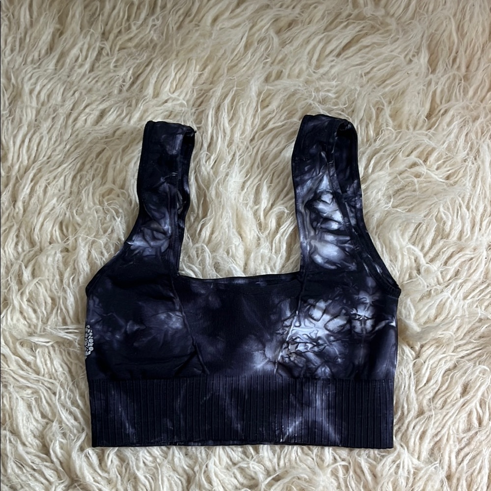 FP Movement by Free People Black and White tye dye  Sports /Bra top